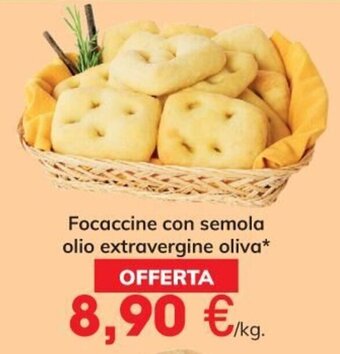 Eurospar Focaccine con semola olio extravergine oliva offerta