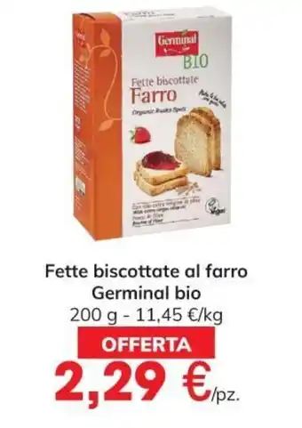 Eurospar Germinal Bio Fette Biscottate al farro 200 g offerta