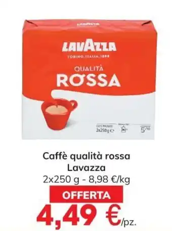 Eurospar Lavazza Caffè Qualità Rossa 250g x 2 offerta