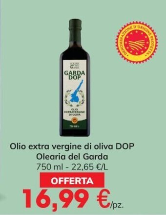 Eurospar Olearia del Garda Olio extra vergine di oliva DOP 750 ml offerta