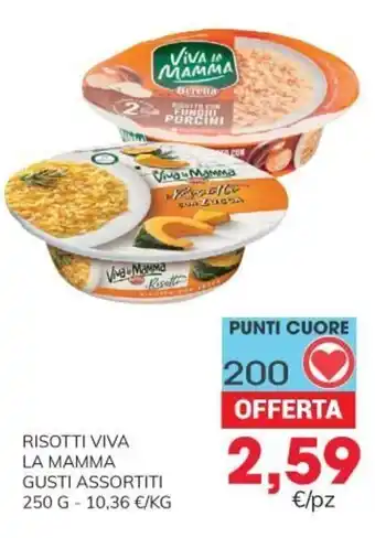 Eurospar Viva La Mamma Risotti Gusti Assortiti 250 g offerta
