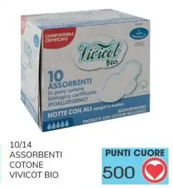 Eurospar Vivicot Bio 10/14 Assorbenti Cotone offerta