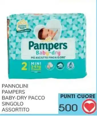 Eurospar Pampers Pannolini Baby-Dry Pacco Singolo Assortito offerta