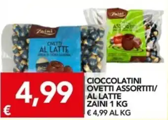 TuoDi Zaini Cioccolatini Ovetti Assortiti/Al Latte 1 kg offerta