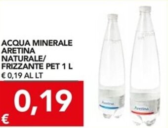 TuoDi Acqua Minerale Aretina Naturale/Frizzante Pet 1 L offerta