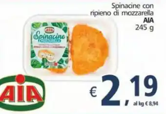 AIA Spinacine con ripieno di mozzarella 245 g