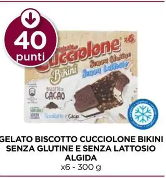 Unicoop Gelato Biscotto Cucciolone Bikini Senza Glutine E Senza Lattosio Algida x6 - 300g offerta