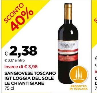 Sangiovese Toscano IGT Loggia Del Sole Le Chiantigiane 75 cl