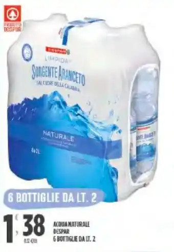 Despar Despar Acqua Naturale 6 Bottiglie da 2 Lt. offerta
