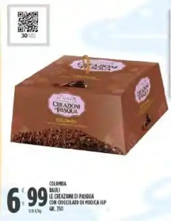 Despar Bauli Colomba Le Creazioni di Pasqua con Cioccolato di Modica IGP 750 gr offerta
