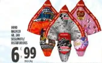 Despar Balocco Uovo Sissi/Moto/Fast&Furious 240 gr offerta
