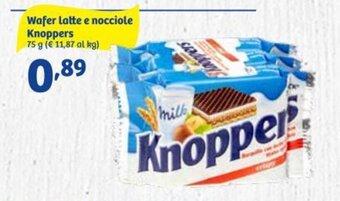 In'S Mercato Knoppers Wafer latte e nocciole 75 g offerta