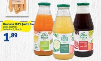 In'S Mercato Bevanda 100% frutta Bio 500 ml offerta