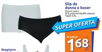 Action Slip da donna o boxer Taglie S-XL offerta