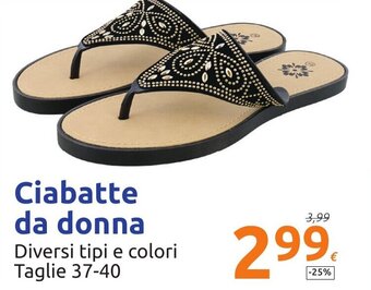 Action Ciabatte da donna Taglie 37-40 offerta