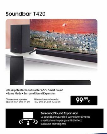Euronics Soundbar t420 offerta