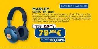 Euronics Marley cuffia - em - jh141 offerta