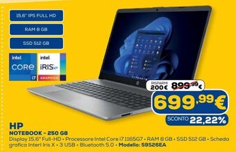 Euronics Hp notebook - 250 g8 offerta