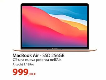 Euronics Macbook air - ssd 256gb offerta
