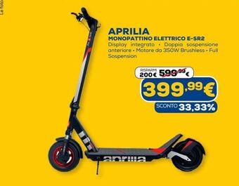 Aprilia monopattino elettrico e-sr2