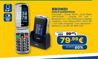 Euronics Brondi amico supervoice offerta