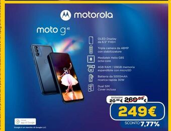Euronics Motorola moto g offerta