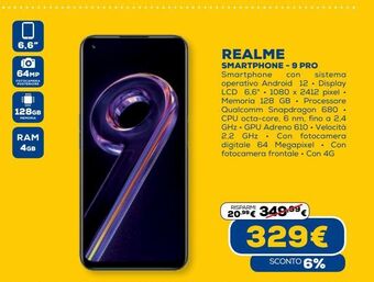 Euronics Realme smartphone - 9 pro offerta