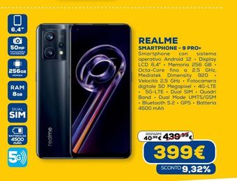 Euronics Realme smartphone - 9 pro+ offerta