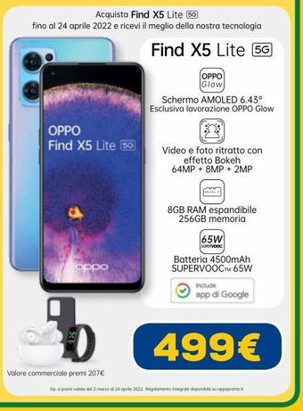 Euronics Find x5 lite offerta