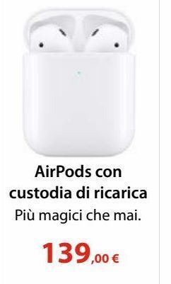 Euronics Airpods con custodia di ricarica offerta