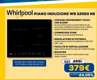 Euronics Whirlpool piano induzione wb s2560 ne offerta