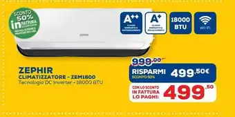 Euronics Zephir climatizzatore - zem1800 offerta
