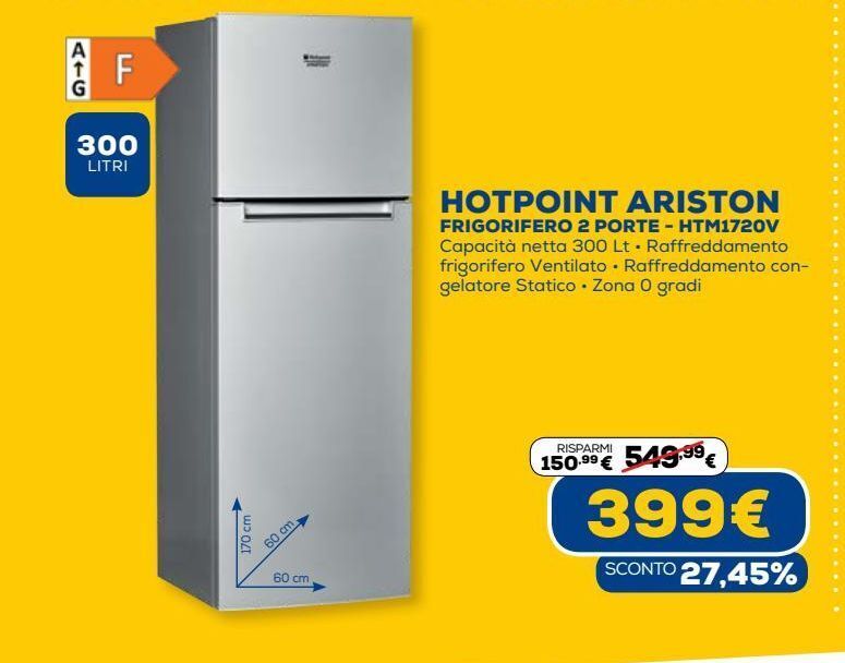 Hotpoint ariston frigorifero 2 porte - htm1720v offerta di Euronics