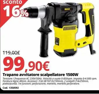 Brico Io Trapano avvitatore scalpellatore 1500w offerta