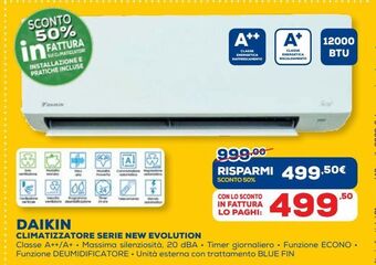 Euronics Daikin climatizzatore serie new evolution offerta