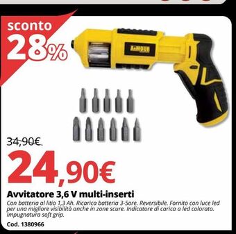 Avvitatore 3,6 v multi-inserti