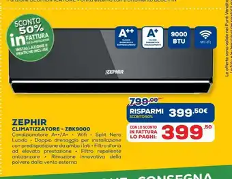 Euronics Zephir climatizzatore - zbk9000 offerta