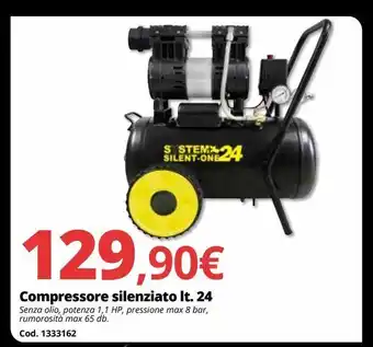 Brico Io Compressore silenziato lt. 24 offerta