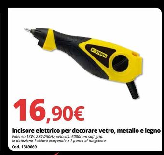 Brico Io Incisore elettrico per decorare vetro, metallo e legno offerta