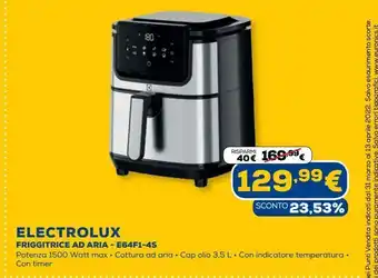 Euronics Electrolux friggitrice ad aria - e64f1-4s offerta