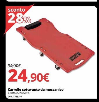 Brico Io Carrello sotto-auto da meccanico offerta
