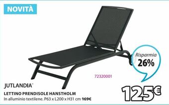 JYSK Lettino prendisole hanstholm offerta