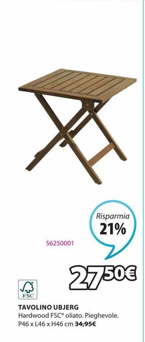 JYSK Tavolino ubjerg offerta