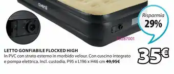 JYSK Letto gonfiabile flocked high p95xl196xh39/46 offerta