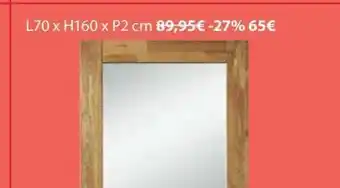 Specchio ravndal 70x160 rovere massello