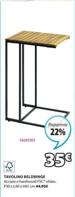 JYSK Tavolino beldringe offerta