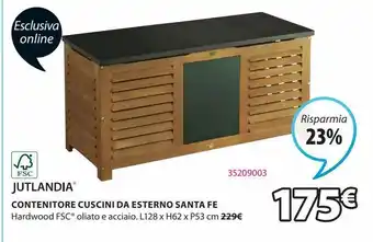 JYSK Contenitore cuscini da esterno santa fe offerta