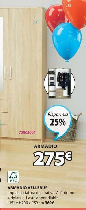 JYSK Armadio vellerup offerta