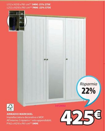 JYSK Armadio markskel offerta