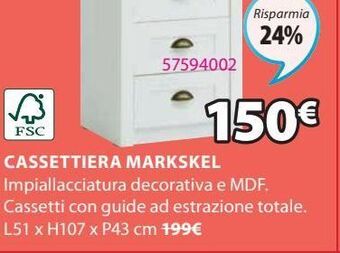 JYSK Cassettiera markskel offerta